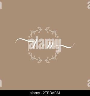 LN handwriting logo of initial signature, wedding and fashion concept design Stock Vector