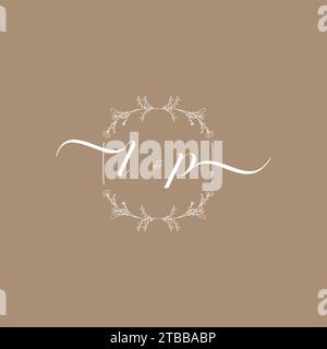 LP handwriting logo of initial signature, wedding and fashion concept design Stock Vector