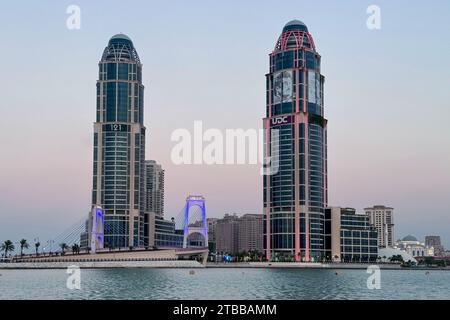 UDC twin tower Pearl Qatar Stock Photo - Alamy