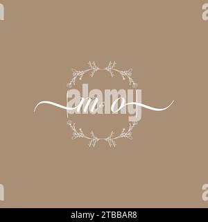 MO handwriting logo of initial signature, wedding and fashion concept design Stock Vector