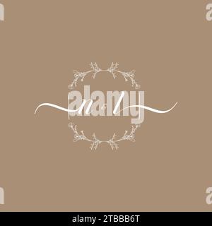 NL handwriting logo of initial signature, wedding and fashion concept design Stock Vector
