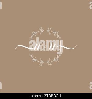 NU handwriting logo of initial signature, wedding and fashion concept design Stock Vector