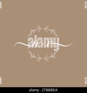 NR handwriting logo of initial signature, wedding and fashion concept design Stock Vector