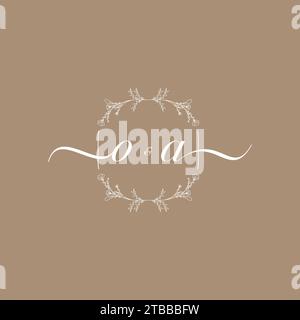 OA handwriting logo of initial signature, wedding and fashion concept design Stock Vector