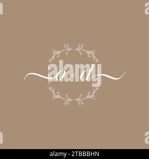 OD handwriting logo of initial signature, wedding and fashion concept design Stock Vector