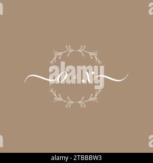 OX handwriting logo of initial signature, wedding and fashion concept design Stock Vector