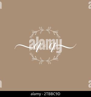 QQ handwriting logo of initial signature, wedding and fashion concept design Stock Vector