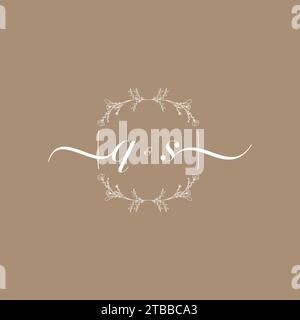 QS handwriting logo of initial signature, wedding and fashion concept design Stock Vector