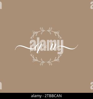 QU handwriting logo of initial signature, wedding and fashion concept design Stock Vector