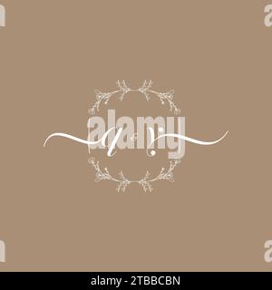QY handwriting logo of initial signature, wedding and fashion concept design Stock Vector