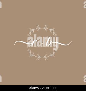 RB handwriting logo of initial signature, wedding and fashion concept design Stock Vector