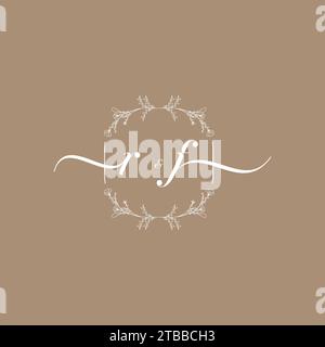 RF handwriting logo of initial signature, wedding and fashion concept design Stock Vector