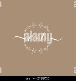 RL handwriting logo of initial signature, wedding and fashion concept design Stock Vector