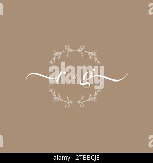 RG handwriting logo of initial signature, wedding and fashion concept design Stock Vector