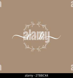 RK handwriting logo of initial signature, wedding and fashion concept design Stock Vector