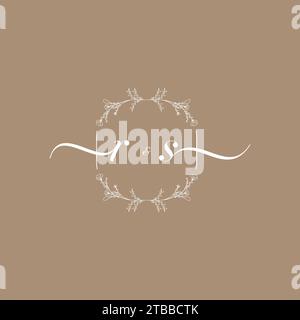 RS handwriting logo of initial signature, wedding and fashion concept design Stock Vector