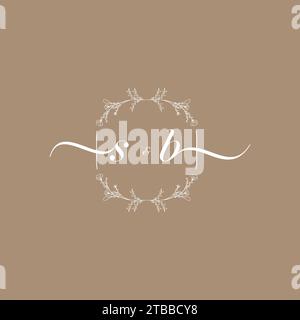 SB handwriting logo of initial signature, wedding and fashion concept design Stock Vector