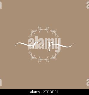 RY handwriting logo of initial signature, wedding and fashion concept design Stock Vector