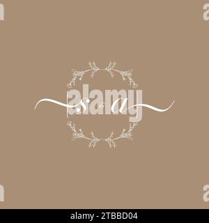 SA handwriting logo of initial signature, wedding and fashion concept design Stock Vector