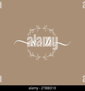 SH handwriting logo of initial signature, wedding and fashion concept design Stock Vector