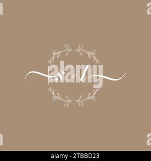 SL handwriting logo of initial signature, wedding and fashion concept design Stock Vector