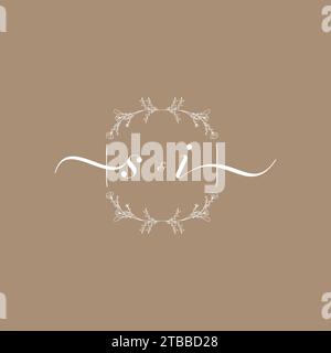 SI handwriting logo of initial signature, wedding and fashion concept design Stock Vector