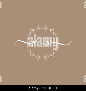 SS handwriting logo of initial signature, wedding and fashion concept design Stock Vector