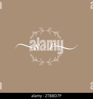 SR handwriting logo of initial signature, wedding and fashion concept design Stock Vector