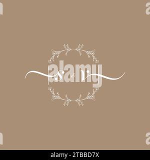 SV handwriting logo of initial signature, wedding and fashion concept design Stock Vector