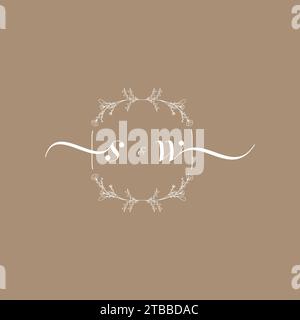 SW handwriting logo of initial signature, wedding and fashion concept design Stock Vector
