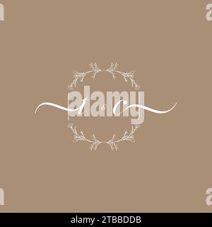 TC handwriting logo of initial signature, wedding and fashion concept design Stock Vector