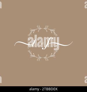 TF handwriting logo of initial signature, wedding and fashion concept design Stock Vector