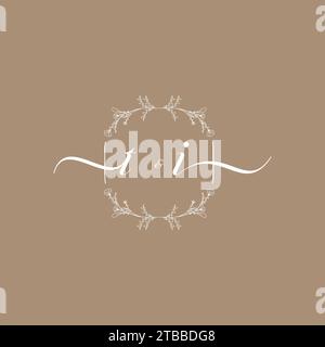 TI handwriting logo of initial signature, wedding and fashion concept design Stock Vector