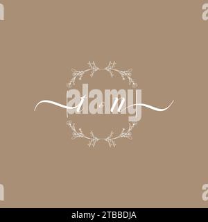 TN handwriting logo of initial signature, wedding and fashion concept design Stock Vector