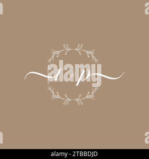 TP handwriting logo of initial signature, wedding and fashion concept design Stock Vector