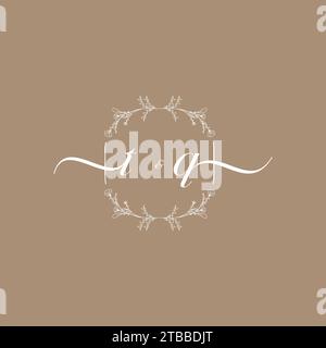 TQ handwriting logo of initial signature, wedding and fashion concept design Stock Vector