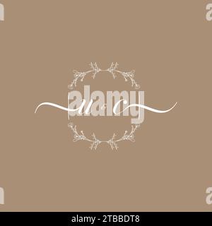 UC handwriting logo of initial signature, wedding and fashion concept design Stock Vector