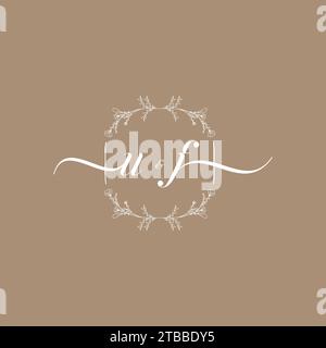 UF handwriting logo of initial signature, wedding and fashion concept design Stock Vector