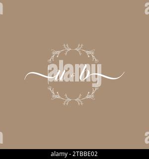 UB handwriting logo of initial signature, wedding and fashion concept design Stock Vector