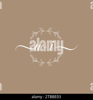 UI handwriting logo of initial signature, wedding and fashion concept design Stock Vector