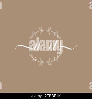 UD handwriting logo of initial signature, wedding and fashion concept design Stock Vector