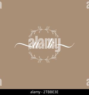 UK handwriting logo of initial signature, wedding and fashion concept design Stock Vector