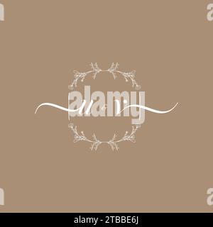 UV handwriting logo of initial signature, wedding and fashion concept design Stock Vector