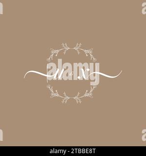 UX handwriting logo of initial signature, wedding and fashion concept design Stock Vector
