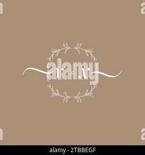 VX handwriting logo of initial signature, wedding and fashion concept design Stock Vector