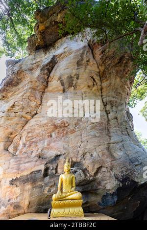 Pha Phak Wan, prehistoric rock paintings at enormous boulder, and