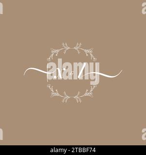 XL handwriting logo of initial signature, wedding and fashion concept design Stock Vector