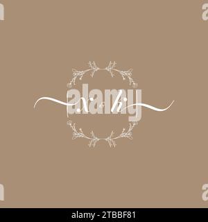 XK handwriting logo of initial signature, wedding and fashion concept design Stock Vector