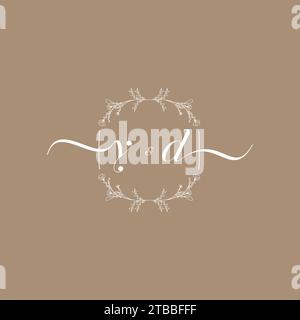 YD handwriting logo of initial signature, wedding and fashion concept design Stock Vector