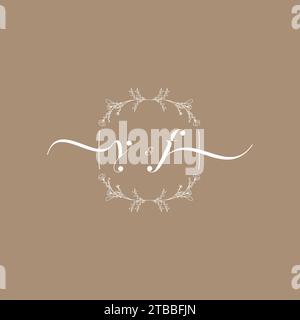 YF handwriting logo of initial signature, wedding and fashion concept design Stock Vector